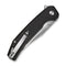 SENCUT Vornix Flipper Knife Black Canvas Micarta Handle (3.65" Satin Finished 9Cr18MoV Blade) S25038 - 2 - SENCUT