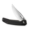 SENCUT Vornix Flipper Knife Black Canvas Micarta Handle (3.65" Satin Finished 9Cr18MoV Blade) S25038 - 2 - SENCUT