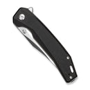 SENCUT Vornix Flipper Knife Black Canvas Micarta Handle (3.65" Satin Finished 9Cr18MoV Blade) S25038 - 2 - SENCUT