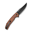 SENCUT Vornix Flipper Knife Guibourtia Wood Handle (3.65" Black 9Cr18MoV Blade) S25038 - 3 - SENCUT