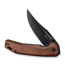 SENCUT Vornix Flipper Knife Guibourtia Wood Handle (3.65" Black 9Cr18MoV Blade) S25038 - 3 - SENCUT