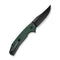 SENCUT Vornix Flipper Knife Teal Green G10 Handle (3.65" Black 9Cr18MoV Blade) S25038 - 1 - SENCUT
