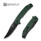 SENCUT Vornix Flipper Knife Teal Green G10 Handle (3.65" Black 9Cr18MoV Blade) S25038 - 1 - SENCUT
