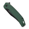 SENCUT Vornix Flipper Knife Teal Green G10 Handle (3.65" Black 9Cr18MoV Blade) S25038 - 1 - SENCUT