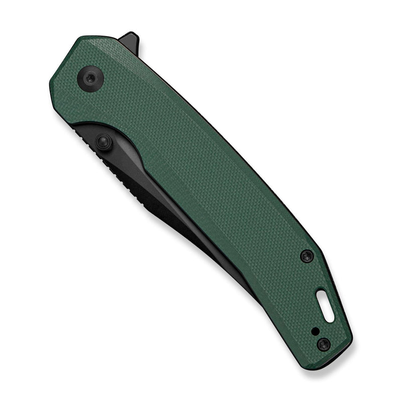 SENCUT Vornix Flipper Knife Teal Green G10 Handle (3.65" Black 9Cr18MoV Blade) S25038 - 1 - SENCUT