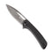 SENCUT Honoris Flipper Knife Black G10 Handle (3.47" Black Hand Rubbed Damascus Blade) SA07C - SENCUT