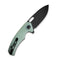 SENCUT Acumen Flipper & Manual Thumb Knife Natural G10 Handle (2.98" Black Stonewashed 9Cr18MoV Blade) SA06C - SENCUT