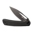 SENCUT Honoris Flipper Knife Black G10 Handle (3.47" Black Hand Rubbed Damascus Blade) SA07C - SENCUT