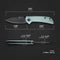 SENCUT Fritch Flipper & Thumb Stud Knife Natural G10 Handle (2.99" Black Stonewashed 9Cr18MoV Blade) S22014-2 - SENCUT