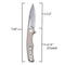 SENCUT CITIUS Flipper & Manual Thumb Knife Tan G10 Handle (3.3" Gray Stonewashed 9Cr18MoV Blade) SA01B - SENCUT