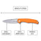 SENCUT CITIUS Flipper & Manual Thumb Knife Orange G10 Handle (3.3" Gray Stonewashed 9Cr18MoV Blade) SA01C - SENCUT