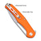 SENCUT CITIUS Flipper & Manual Thumb Knife Orange G10 Handle (3.3" Gray Stonewashed 9Cr18MoV Blade) SA01C - SENCUT