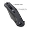 SENCUT Actium Flipper & Thumb Stud Knife Black G10 Handle (3.46" Black Stonewashed D2 Blade) SA02C