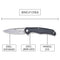 SENCUT CITIUS Flipper & Manual Thumb Knife Black G10 Handle (3.3" Gray Stonewashed 9Cr18MoV Blade) SA01F - SENCUT