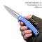 SENCUT CITIUS Flipper & Manual Thumb Knife Blue G10 Handle (3.3" Gray Stonewashed 9Cr18MoV Blade) SA01D - SENCUT