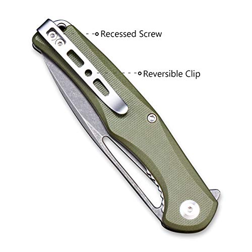 SENCUT CITIUS Flipper & Thumb Hole Knife G10 Handle 9Cr18MoV