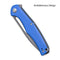 SENCUT CITIUS Flipper & Manual Thumb Knife Blue G10 Handle (3.3" Gray Stonewashed 9Cr18MoV Blade) SA01D - SENCUT