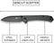 SENCUT Scepter Flipper &Thumb Stud Knife Dark Green Canvas Micarta Handle (2.97" Black Stonewashed 9Cr18MoV Blade) SA03G
