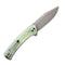 SENCUT Snap Flipper Knife Natural G10 Handle (3.48" Gray Stonewashed 9Cr18MoV Blade) SA05C - SENCUT