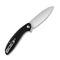 SENCUT San Angelo Flipper Knife Black G10 Handle (3.48" Satin 9Cr18MoV Blade) S21003-1 - SENCUT