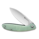 SENCUT San Angelo Flipper Knife Natural G10 Handle (3.48" Satin 9Cr18MoV Blade) S21003-2 - SENCUT