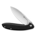 SENCUT San Angelo Flipper Knife Black G10 Handle (3.48" Satin 9Cr18MoV Blade) S21003-1 - SENCUT