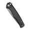 SENCUT Crowley Flipper & Button Lock & Thumb Stud Knife Black Micarta Handle (3.48" Stonewashed D2 Blade) S21012-2 - SENCUT