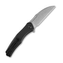 SENCUT Watauga Flipper & Button Lock Knife Black G10 Handle (3.48" Stonewashed D2 Blade) S21011-1 - SENCUT