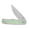 SENCUT Crowley Flipper & Button Lock & Thumb Stud Knife Natural G10 Handle (3.48" Stonewashed D2 Blade) S21012-1 - SENCUT