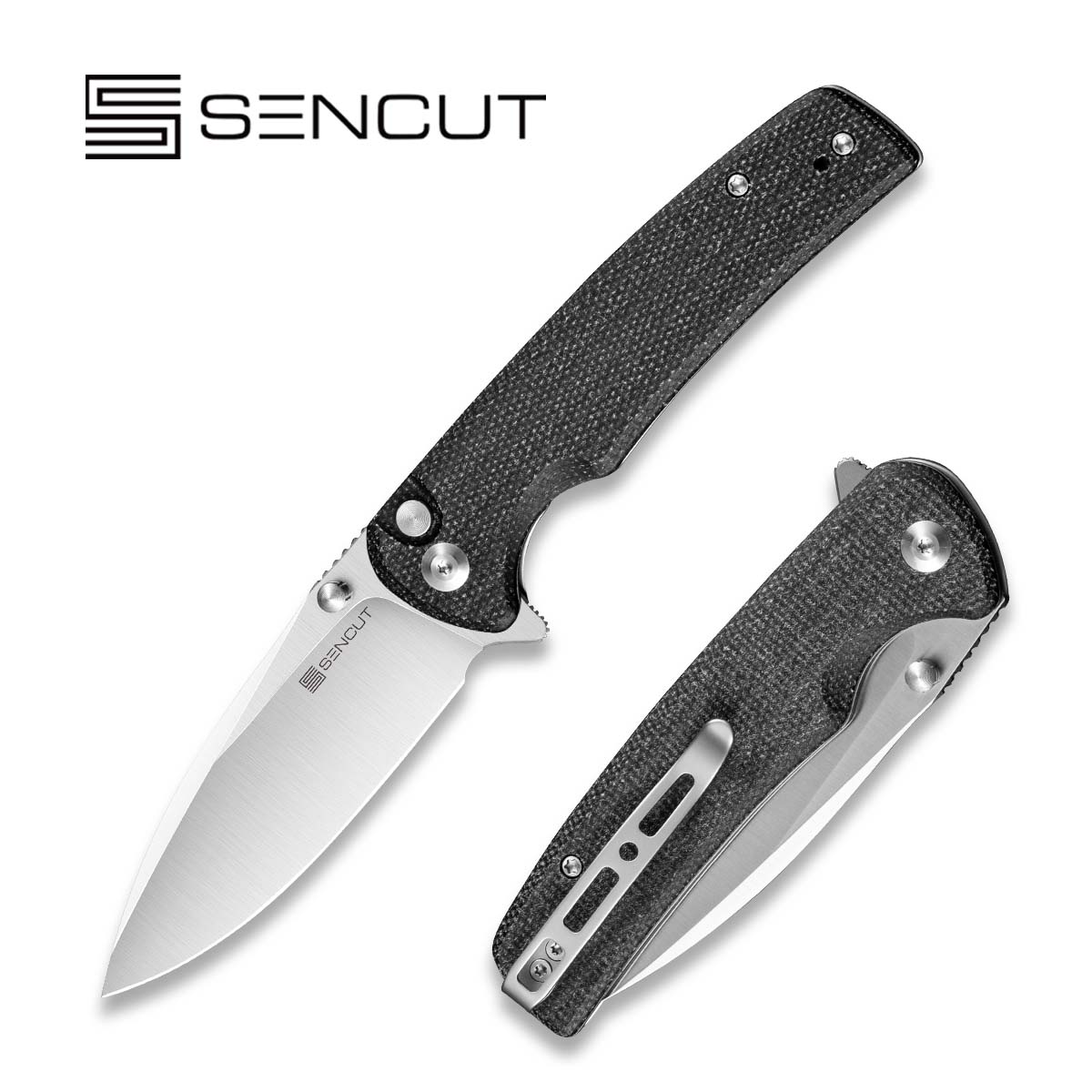 短刀の妙技 / Flick Knife 英 RF 【Ｌ】 SENCUT Sachse Flipper & Button Lock & Thumb Stud Knife