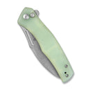 SENCUT Watauga Flipper & Button Lock Knife Natural G10 Handle (3.48" Stonewashed D2 Blade) S21011-3 - SENCUT