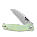 SENCUT Watauga Flipper & Button Lock Knife Natural G10 Handle (3.48" Stonewashed D2 Blade) S21011-3 - SENCUT