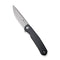 SENCUT Scitus Flipper Knife Black G10 Handle (3.47" Gray Stonewashed D2 Blade) S21042-1 - SENCUT