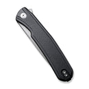 SENCUT Scitus Flipper Knife Black G10 Handle (3.47" Gray Stonewashed D2 Blade) S21042-1 - SENCUT