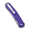 SENCUT Scitus Flipper Knife Purple G10 Handle (3.47" Gray Stonewashed D2 Blade) S21042-2 - SENCUT