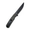 SENCUT Scitus Flipper Knife Dark Green Canvas Micarta Handle (3.47" Black Stonewashed D2 Blade) S21042-3 - SENCUT
