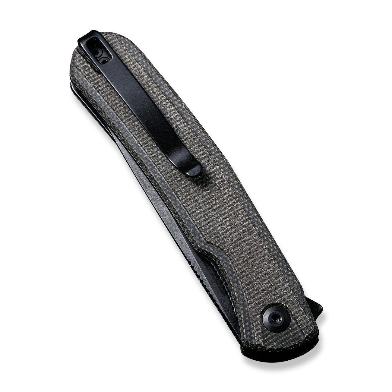 SENCUT Scitus Flipper Knife Dark Green Canvas Micarta Handle (3.47 ...