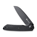 SENCUT Kyril Flipper Knife Black G10 Handle (3.19'' Black Stonewashed 9Cr18MoV Blade) S22001-1