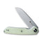 SENCUT Kyril Flipper Knife Natural G10 Handle (3.19" Stonewashed 9Cr18MoV Blade) S22001-2 - SENCUT