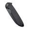 SENCUT Kyril Flipper Knife Black Micarta Handle (3.19" Black Stonewashed 9Cr18MoV Blade) S22001-3 - SENCUT