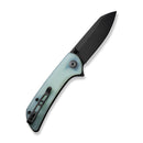 SENCUT Fritch Flipper & Thumb Stud Knife Natural G10 Handle (2.99" Black Stonewashed 9Cr18MoV Blade) S22014-2 - SENCUT