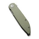 SENCUT Bocll II Flipper Knife OD Green G10 Handle (2.96" Gray Stonewashed D2 Blade) S22019-4 - SENCUT