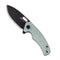 SENCUT Acumen Flipper & Manual Thumb Knife Natural G10 Handle (2.98" Black Stonewashed 9Cr18MoV Blade) SA06C - SENCUT