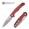 SENCUT CITIUS Flipper & Manual Thumb Knife Burgundy G10 Handle (3.3" Gray Stonewashed 9Cr18MoV Blade) SA01E - SENCUT