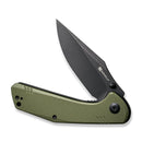 SENCUT Actium Flipper & Thumb Stud Knife OD Green G10 Handle (3.46" Black Stonewashed D2 Blade) SA02E - SENCUT