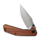 SENCUT Actium Flipper & Thumb Stud Knife Cuibourtia Wood Handle (3.46" Gray Stonewashed D2 Blade) SA02F - SENCUT