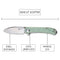SENCUT Scepter Flipper &Thumb Stud Knife Natural G10 Handle (2.97 Stonewashed 9Cr18MoV Blade) SA03C - SENCUT