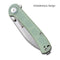 SENCUT Scepter Flipper &Thumb Stud Knife Natural G10 Handle (2.97 Stonewashed 9Cr18MoV Blade) SA03C - SENCUT