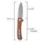 SENCUT Scepter Flipper &Thumb Stud Knife Brown Micarta Handle (2.97 Stonewashed 9Cr18MoV Blade) SA03D - SENCUT