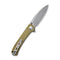 SENCUT Scepter Flipper &Thumb Stud Knife Olive Micarta Handle (2.97 Stonewashed 9Cr18MoV Blade) SA03E - SENCUT